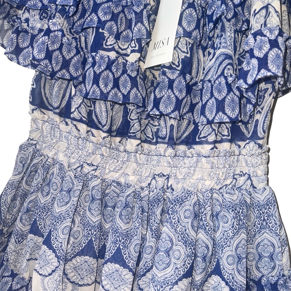 MISA Los Angeles x REVOLVE Isella Dress in Majorelle Mixed Tile Size XS - Picture 10 of 16